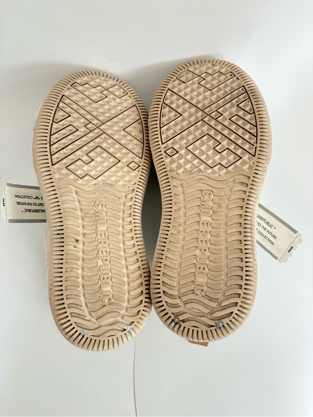 Smilerepublic Distressed Lace Up Leather and Canvas Platform Sneakers - Picture 5 of 6